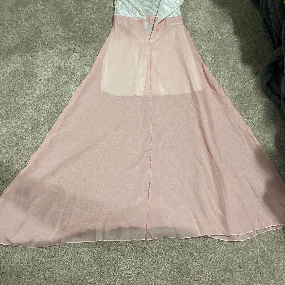 Long white and pink dress